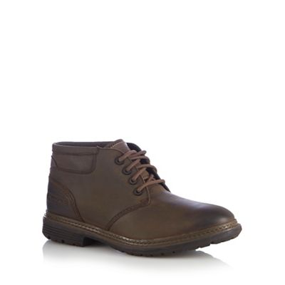 H By Hudson Brown leather chukka boots